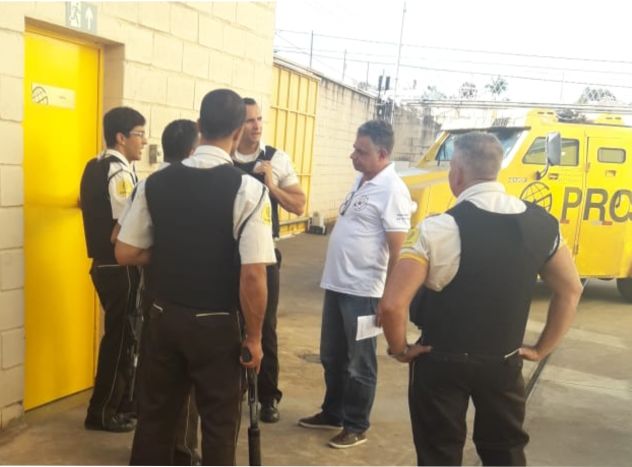 Diretores visitam trabalhadores da base da PROSEGUR  Sete Lagoas MG