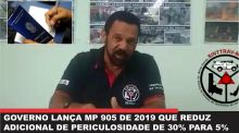 Governo lan�a MP 905 de 2019 que reduz adicional de periculosidade de 30% para 5%