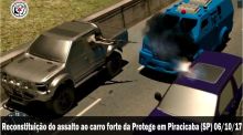 Reconstitui��o do assalto ao carro forte da Protege em Piracicaba (SP)