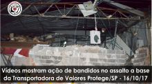 Assalto a base da Transportadora de Valores Protege Ara�atuba SP 