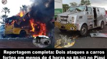 Duas explos�es de carros fortes em menos de 4 horas na BR 343 no Piau�