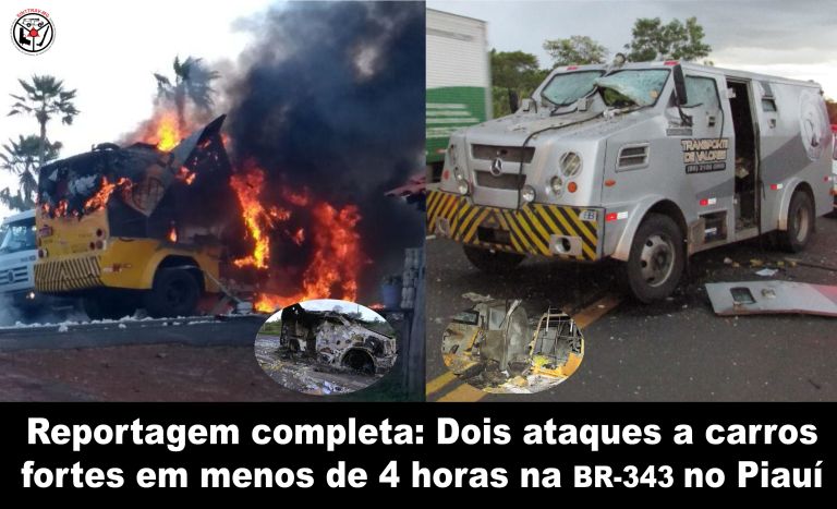 Duas explos�es de carros fortes em menos de 4 horas na BR 343 no Piau�