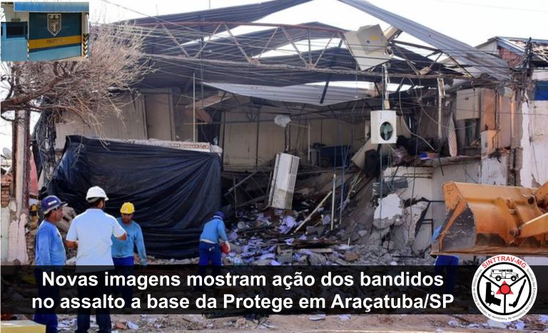 Novas imagens mostram a��o dos bandidos no assalto Protege Ara�atuba SP