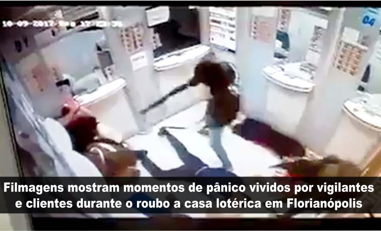 Assalto a casa lot�rica momento que em vigilantes da Brinks recolhiam malotes
