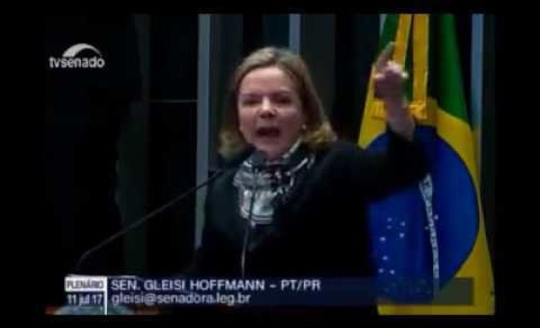 Senadora Gleisi Hoffmann - A cabe�a dos senhores � escravocrata - Reforma trabalhista 