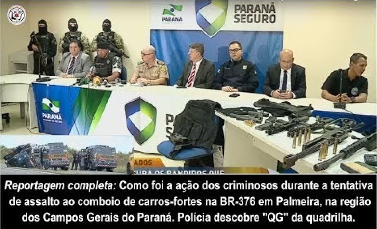 Quadrilha ataca comboio de carros-fortes Paran�. Houve troca de tiro e feridos. 